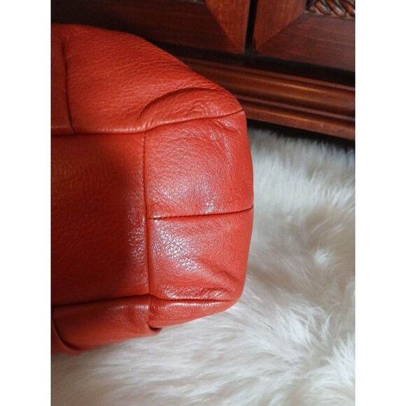 Coach Madison Maggie Hobo Shoulder Bag & Coach Coin Pouch Burnt Orange Leather - Picture 16 of 16